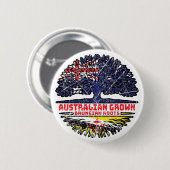 ブルネイBruneian Australianオーストラリアの木の根 缶バッジ (正面&裏面)