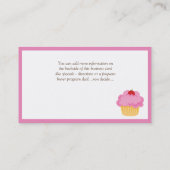 ブルネットかピンクのカップケーキのパン屋かベーカリー2の名刺 名刺 (裏面)