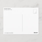 ブルネットとバラ ポストカード (裏面)