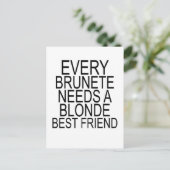 ブルネットには誰もが金髪最高のの友人.pngが必要だ ポストカード (スタンド正面)