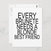 ブルネットには誰もが金髪最高のの友人.pngが必要だ ポストカード (正面/裏面)