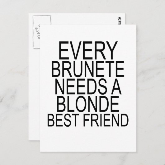 ブルネットには誰もが金髪最高のの友人.pngが必要だ ポストカード (正面/裏面)