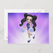 ブルネットのチアリーダガールポストカード ポストカード (正面/裏面)