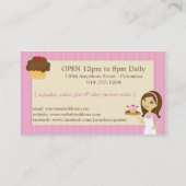 ブルネットのパン屋のカップケーキの名刺D15 名刺 (裏面)