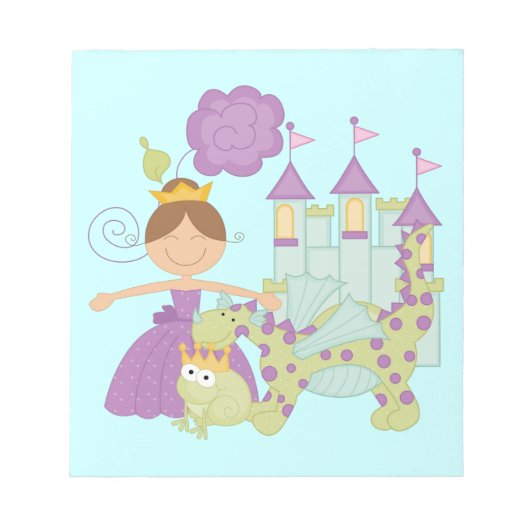 ブルネットのプリンセス ノートパッド (正面)