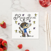 ブルネットのロックスター スタンダードカクテルナプキン (インサイチュ)