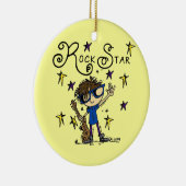 ブルネットのロックスター セラミックオーナメント (右)