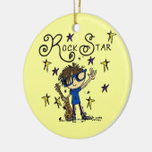 ブルネットのロックスター セラミックオーナメント (左)