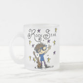 ブルネットのロックスター フロストグラスマグカップ (左)