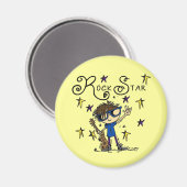 ブルネットのロックスター マグネット (正面/裏面)