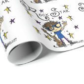 ブルネットのロックスター ラッピングペーパー (ロールコーナー)