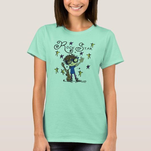 ブルネットのロックスター Tシャツ (正面)