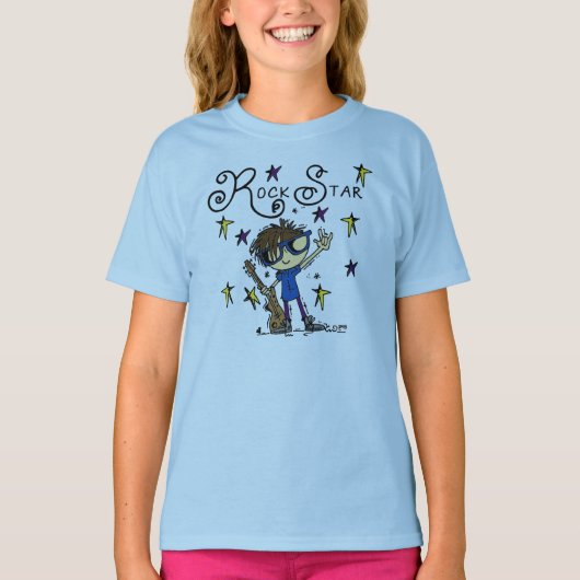 ブルネットのロックスター Tシャツ (正面)