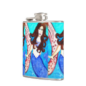 ブルネットの人魚のフラスコ フラスク (左)