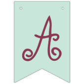 ブルネットの人魚の誕生日の旗布の旗 バンティングフラッグ (第3の旗)