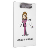 ブルネットの女性のナースのクリップボード クリップボード (右)