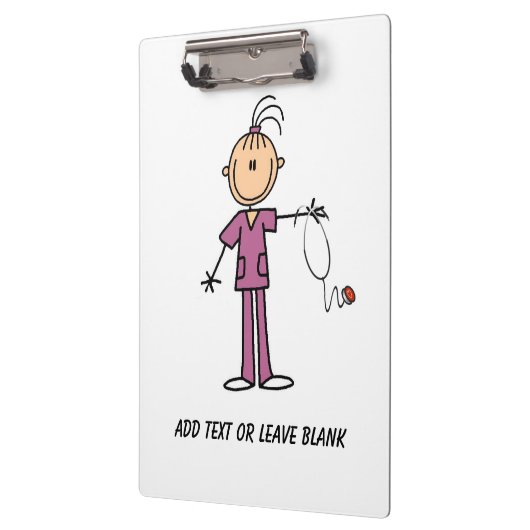 ブルネットの女性のナース2のクリップボード クリップボード (左)