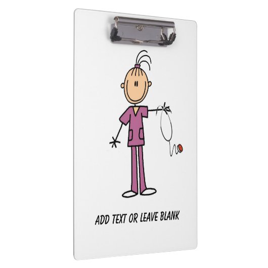ブルネットの女性のナース2のクリップボード クリップボード (右)