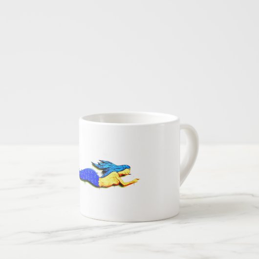 ブルネットの水泳人形 エスプレッソカップ (正面右)