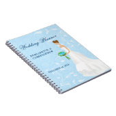 ブルネットの花嫁の青のウェディングプランナー ノートブック (右側)