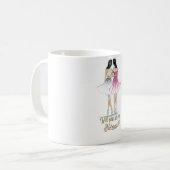 ブルネットの花嫁またはブルネットの新婦付添人のマグ コーヒーマグカップ (正面左)