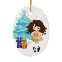 ブルネットアイリッシュダンサーウィンタークリスマスホリデー