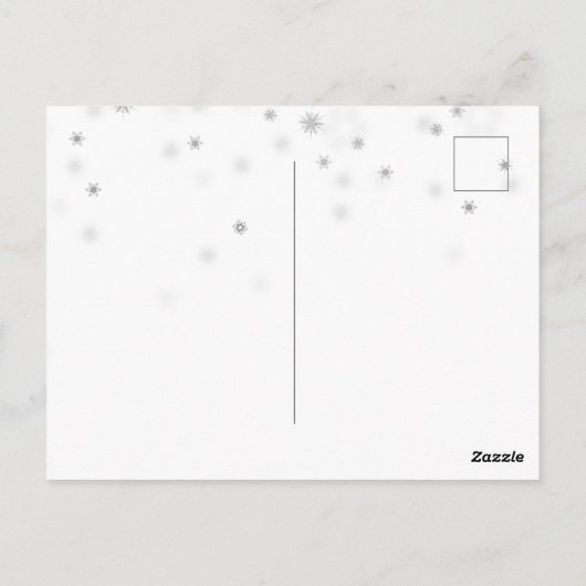 ブルネットアイリッシュダンサーウィンタークリスマスホリデー ポストカード (裏面)