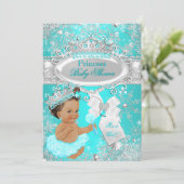 ブルネットアクアワンダーランドプリンセスベビーシャワー 招待状 (スタンド正面)