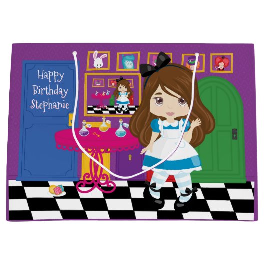 ブルネットアリス – ドリンクマイラージ抱き枕 ラージペーパーバッグ (正面)