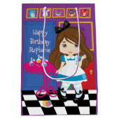 ブルネットアリス – ドリンクミーミディアム抱き枕 ミディアムペーパーバッグ (裏面)