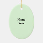 ブルネットウーマンゴルファーオーナメント セラミックオーナメント (裏面)