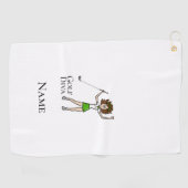 ブルネットウーマンゴルフディバゴルフタオル ゴルフタオル (横)