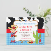 ブルネットカウボーイウェスタンバースデーパーティー 招待状 (スタンド正面)