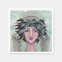 ブルネットガーディアンアンジェルマギアンジェリカ スタンダードカクテルナプキン