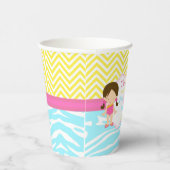 ブルネットガールプールパーティーバッシュパーティー 紙コップ (右)