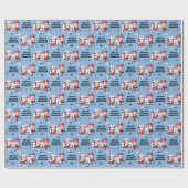 ブルネットガールホッケー誕生日 パーソナライズされた ラッピングペーパー (フラット)