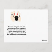 ブルネットガールボーリング誕生日サンキューハガキ ポストカード (裏面)