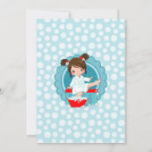 ブルネットスパパーティーガールズ誕生日招待状 招待状 (裏面)