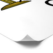 ブルネットハムラジオのピンアップガールのポスタカスタマイズーザ ポスター (角)