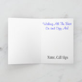 ブルネットハムラジオピンアップガール誕生日カード カード (内部)