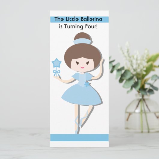 ブルネットバレリカスタムナ誕生日招待状 招待状 (スタンド正面)