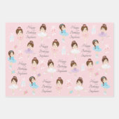 ブルネットバレリナラッピング紙シート ラッピングペーパーシート (正面2)