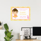 ブルネットバレリーナ&イエローダマスク ポスター (ホームオフィス)