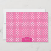 ブルネットピンクバレリーナ誕生日招待状 招待状 (裏面)