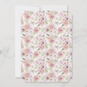 ブルネットブライドフローラブライダルシャワー 招待状 (裏面)