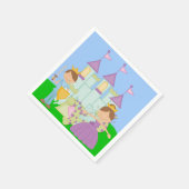 ブルネットプリンスアンドプリンセス紙ナプキンス スタンダードカクテルナプキン (角)