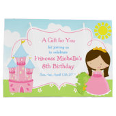 ブルネットプリンセスとドラゴンありがとう ラージペーパーバッグ (裏面)