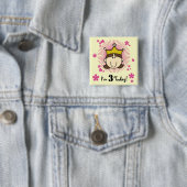 ブルネットプリンセス3rd誕生日Tシャツとギフト 缶バッジ (インサイチュ)
