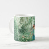 ブルネットプリンセス:妖精の森の水色 コーヒーマグカップ (正面左)