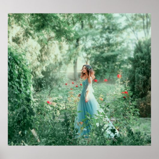 ブルネットプリンセス：妖精の森の水色 ポスター (正面)